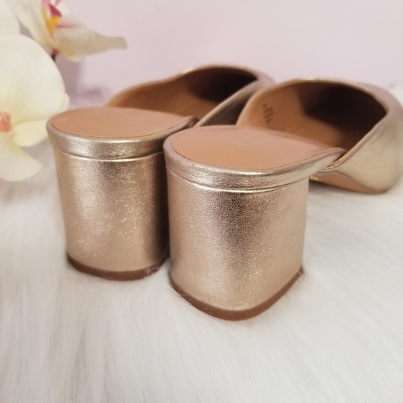 Nanette Lepore gold mule shoes 8.5m women - Picture 3 of 4